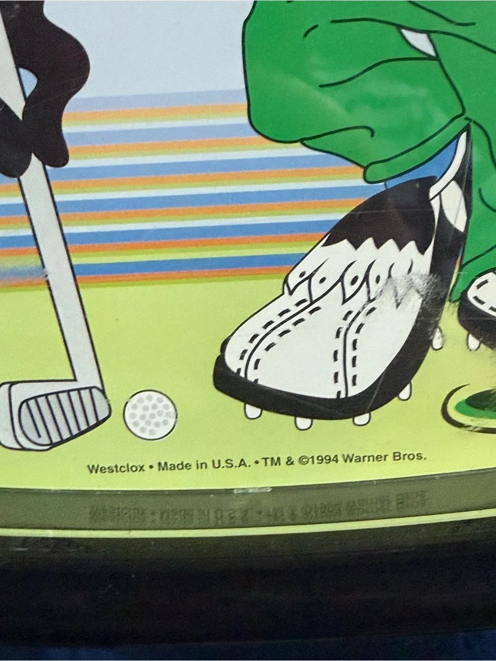 Vintage 1994 Daffy Duck Looney Tunes Golfing Clock Westclox Made in USA Sign